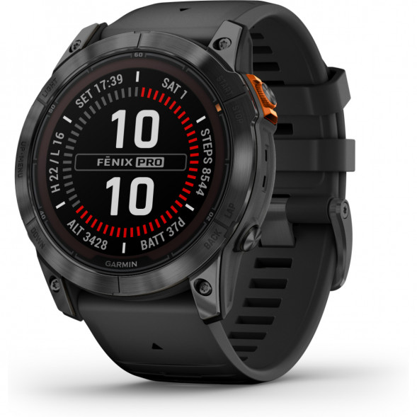 Умные часы Garmin Fenix 7X Solar серый с черным ремешком 010-02541-01 в Перми