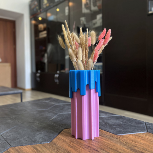 Ваза HatRom Drip, розовый - синий в Перми