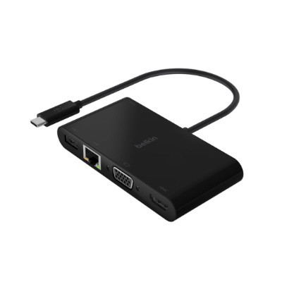 Док-станция Belkin USB-C Multimedia + Charge Adapter AVC004btBK, черный в Перми