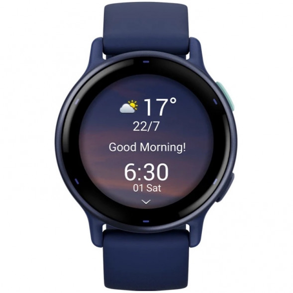 Умные часы Garmin Vivoactive 5, синие с металлически-синим безелем и силиконовым ремешком 010-02862-12 в Перми