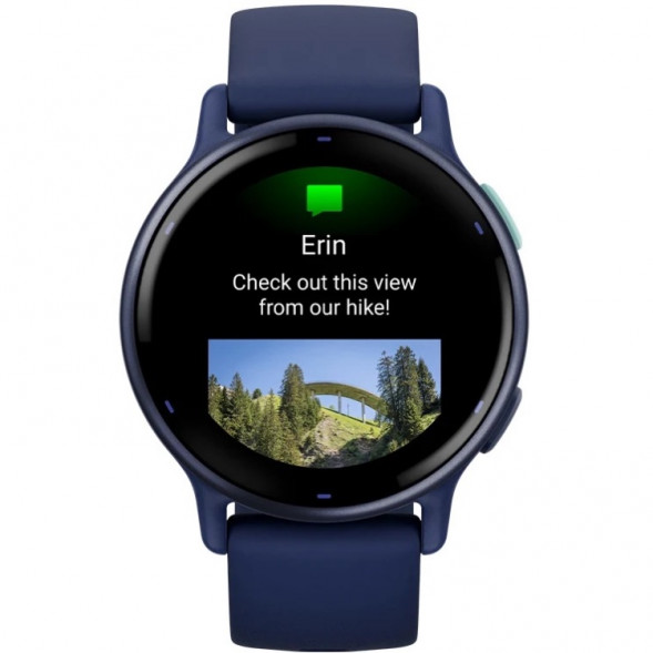 Умные часы Garmin Vivoactive 5, синие с металлически-синим безелем и силиконовым ремешком 010-02862-12 в Перми