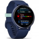 Умные часы Garmin Vivoactive 5, синие с металлически-синим безелем и силиконовым ремешком 010-02862-12 в Перми
