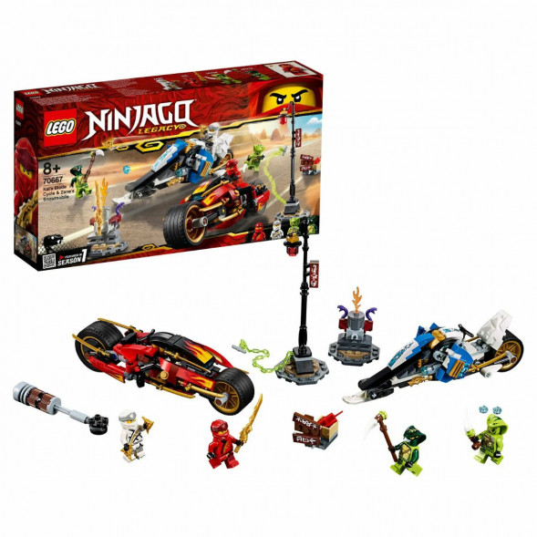 Конструктор LEGO Ninjago 70667 Мотоцикл-клинок Кая и снегоход Зейна в Перми