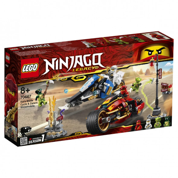 Конструктор LEGO Ninjago 70667 Мотоцикл-клинок Кая и снегоход Зейна в Перми
