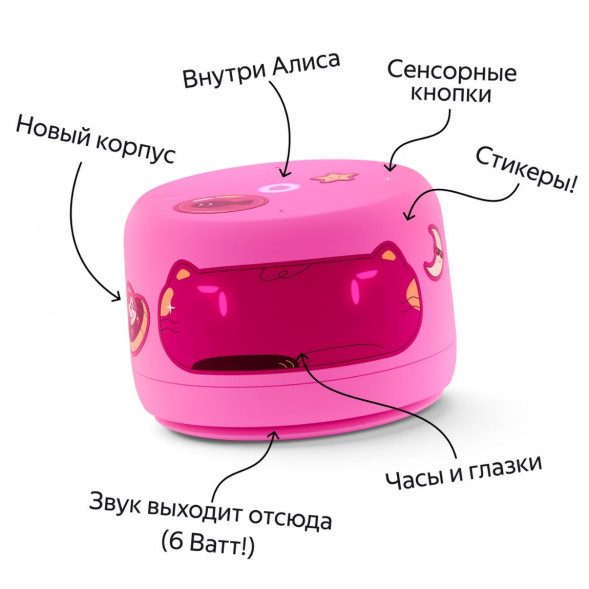Умная колонка Яндекс Станция Лайт 2 с Алисой на YandexGPT, розовая в Перми