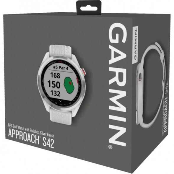 Умные часы для гольфа Garmin Approach S42, белый 010-02572-01 в Перми