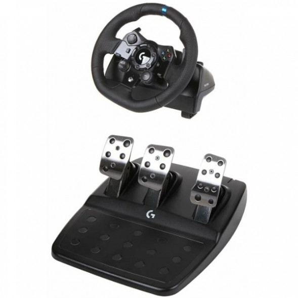 Комплект Logitech G923 Trueforce (PC, Xbox Series X, S, One), черный в Перми