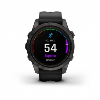 Умные часы Garmin EPIX PRO (Gen 2) Sapphire Edition 42 мм, титановый, угольно-серый, DLC, черный ремешок 010-02802-15 в Перми