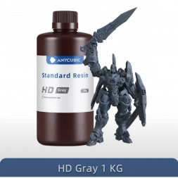 Смола для 3D печати ANYCUBIC Standart Resin HD Gray 1 Кг