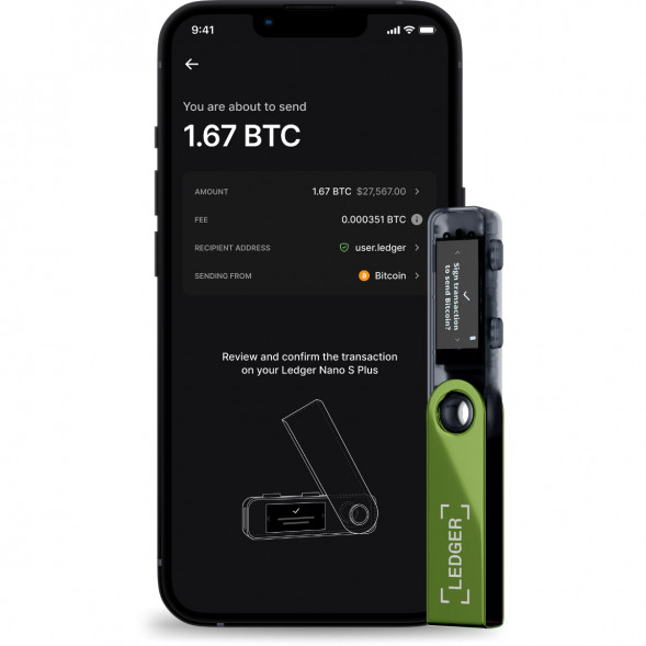 Криптокошелек Ledger Nano S Plus 1 шт., Oxidate Green в Перми