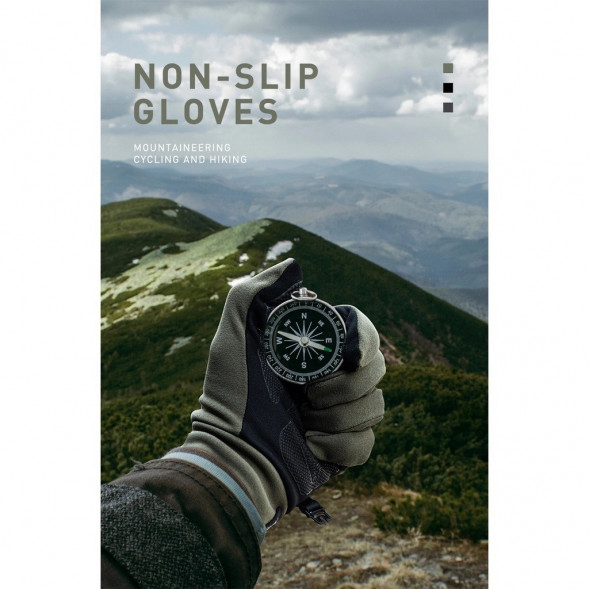 Перчатки сенсорные спортивные Naturehike Outdoor Full Touch GL10 (черный, L) в Перми