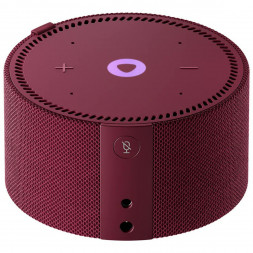 Умная колонка Яндекс Новая Станция Мини (с часами) - умная колонка с Алисой, красный гранат