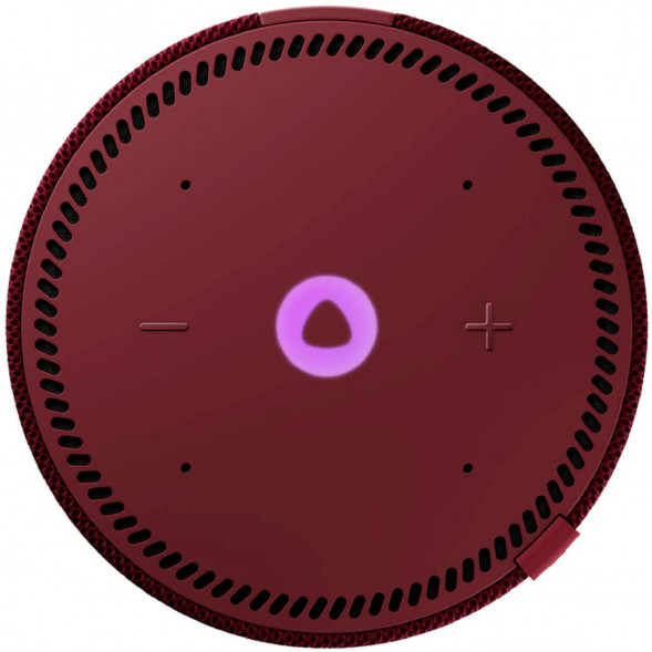 Умная колонка Яндекс Новая Станция Мини (с часами) - умная колонка с Алисой, красный гранат в Перми