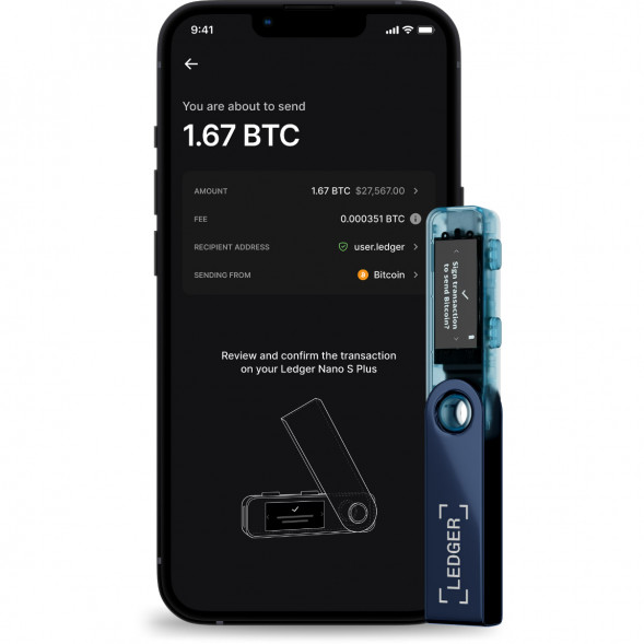Криптокошелек Ledger Nano S Plus 1 шт., Neptune Blue в Перми