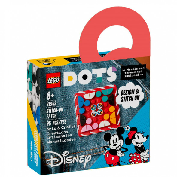 Конструктор LEGO DOTS 41963 Пластина-нашивка с тайлами «Микки и Минни Маус» в Перми