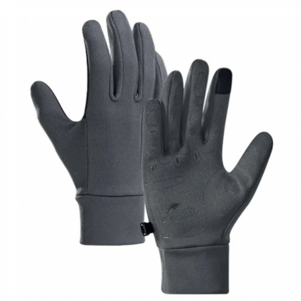 Перчатки сенсорные спортивные Naturehike Outdoor Full Touch GL10 (серый, L) в Перми