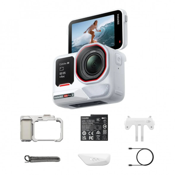Экшн-камера Insta360 Ace Pro 2 Single Battery Xplorer Bundle, Arctic White в Перми