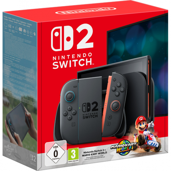 Игровая приставка Nintendo Switch 2, черный + Mario Kart World в Перми