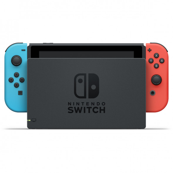 Игровая приставка Nintendo Switch OLED 64 ГБ, неоновый синий/неоновый красный в Перми