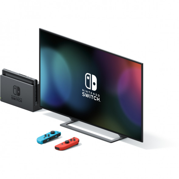 Игровая приставка Nintendo Switch OLED 64 ГБ, неоновый синий/неоновый красный в Перми