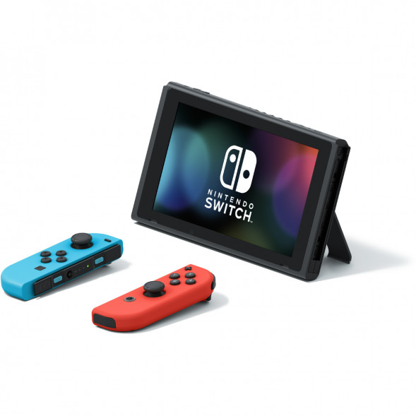 Игровая приставка Nintendo Switch OLED 64 ГБ, неоновый синий/неоновый красный в Перми