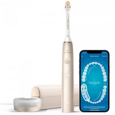 Звуковая зубная щетка Philips Sonicare 9900 Prestige HX9992, золотистое шампанское в Перми