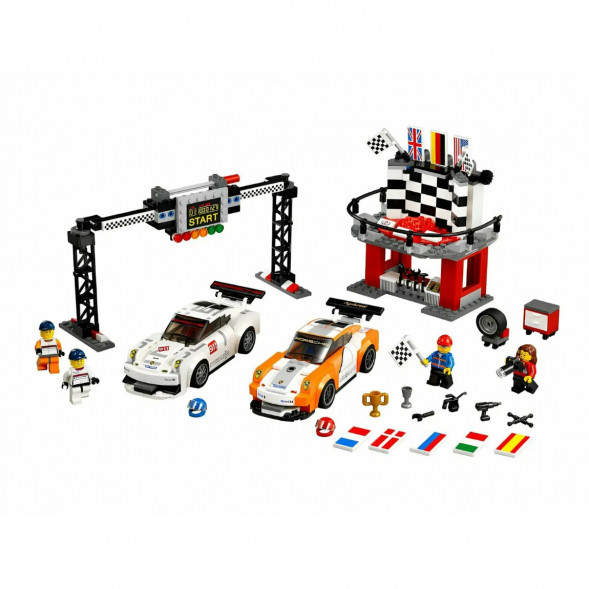 Конструктор LEGO Speed Champions 75912 Финишная линия гонки Porsche 911 GT в Перми