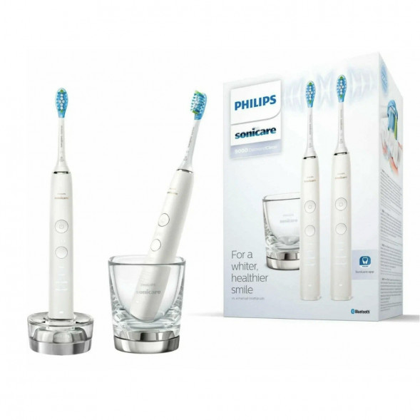 Набор из 2 электрических зубных щеток Philips Sonicare DiamondClean 9000 HX9914/55, белый в Перми