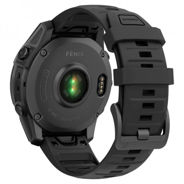 Умные часы Garmin Fenix E 47мм Amoled Slate Grey Steel с чёрным силиконовым ремешком 010-03025-01 в Перми