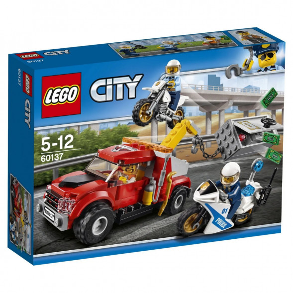 Конструктор LEGO City Police 60137 Побег на буксировщике в Перми