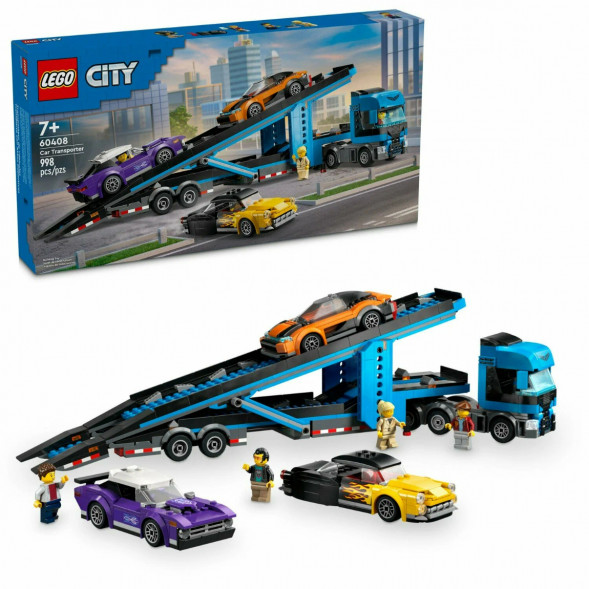 Конструктор LEGO City 60408 Грузовик-автовоз со спортивными автомобилями в Перми