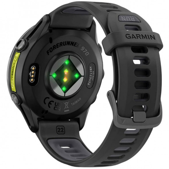 Умные часы Garmin Forerunner 970 Carbon Gray DLC Titanium ремешок Black/Translucent Whitestone 010-02969-10 в Перми