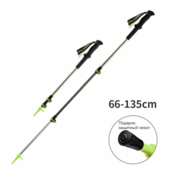 Треккинговая палка Naturehike 135 см, 1шт., серый/зеленый в Перми