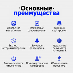 Тестер внутреннего сопротивления АКБ Fnirsi HRM-10