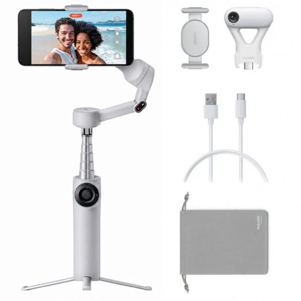 Стабилизатор Insta360 Flow 2 AI Tracker Bundle, Stone Gray в Перми