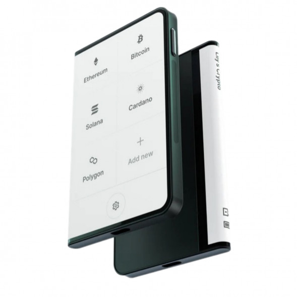 Аппаратный холодный криптокошелек Ledger Stax c чехлом Magnet Shell Black + Recovery Key в Перми