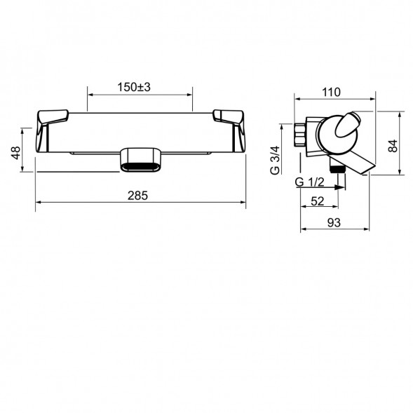 Термостатический смеситель для душа Oras Oras Optima ECO (7140), хром в Перми