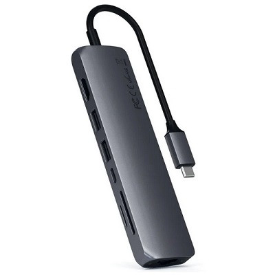 USB-концентратор Satechi SLIM MULTI-PORT (ST-UCSMA3), разъемов: 3, серый космос в Перми