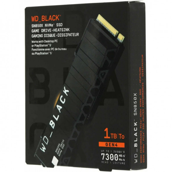 SSD накопитель Western Digital WD Black SN850X NVMe, 1TB (WDS100T2XHE) в Перми