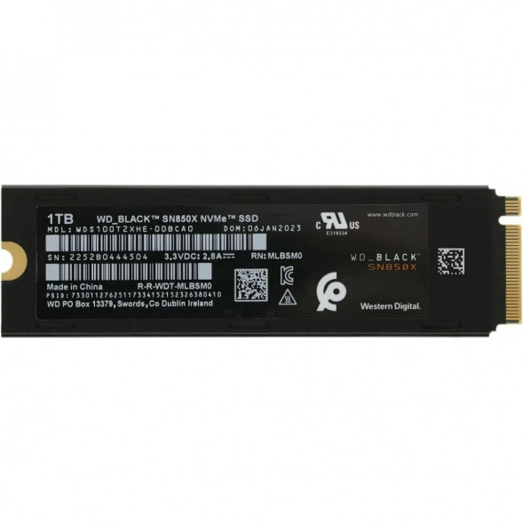 SSD накопитель Western Digital WD Black SN850X NVMe, 1TB (WDS100T2XHE) в Перми