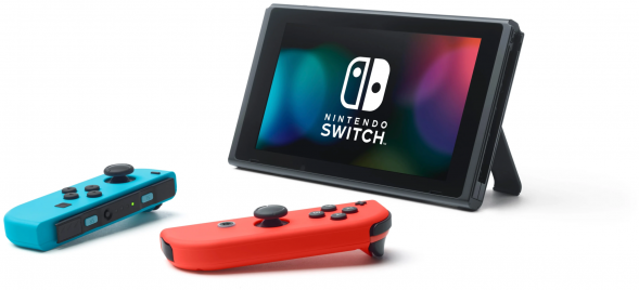 Игровая приставка Nintendo Switch rev.2 32 ГБ, красный/синий в Перми