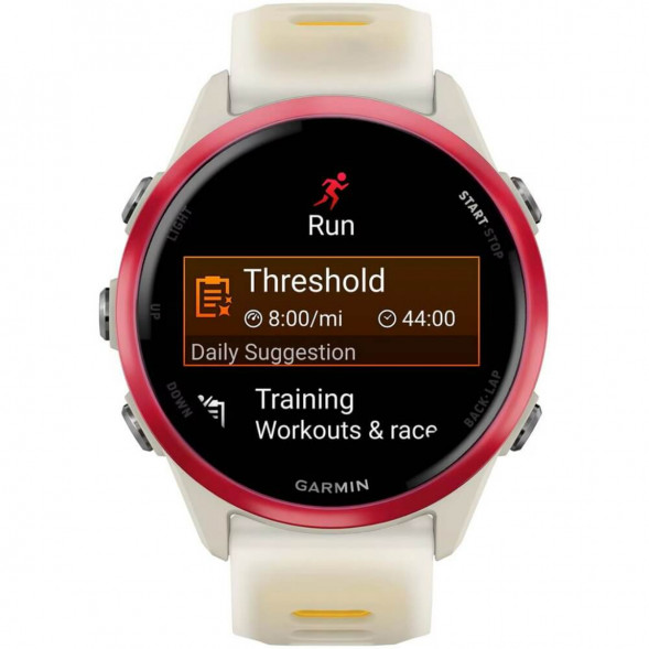 Умные часы Garmin Forerunner 570 42 мм Raspberry Aluminium/Translucent Bone/Mango 010-02970-02 в Перми