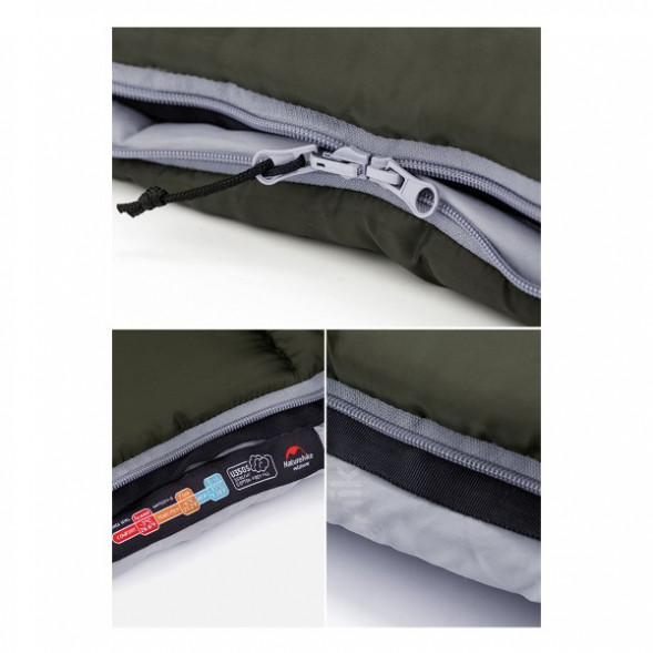 Спальный мешок Naturehike U350S (Правый), коричневый в Перми