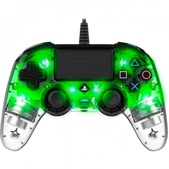 Геймпад проводной Nacon Illuminated Compact PS4, зеленый в Перми