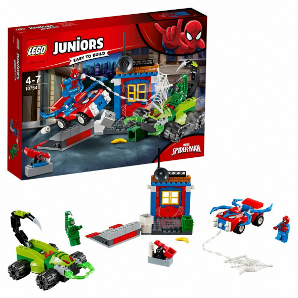 Конструктор LEGO Juniors 10754 Решающий бой Человека-паука против Скорпиона в Перми