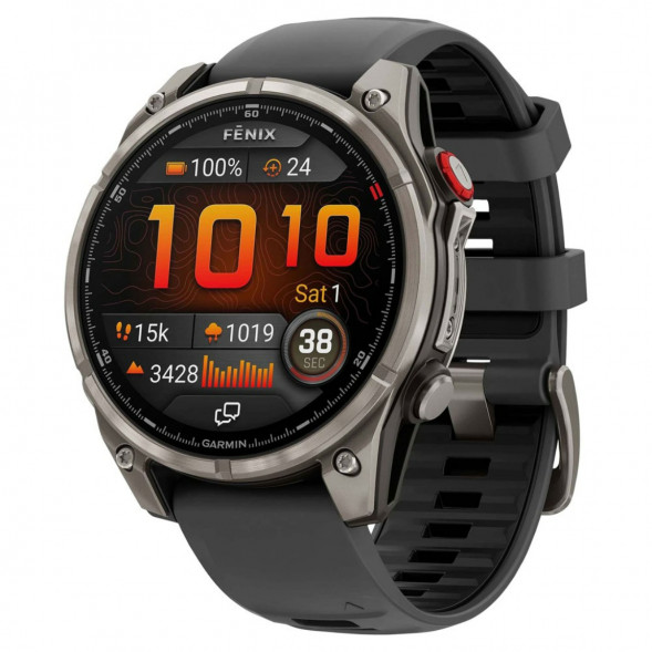 Умные часы Garmin Fenix 8 PRO, 47 мм, AMOLED, Sapphire, Titanium with Graphite/Black Silicone Band 010-03198-10 в Перми