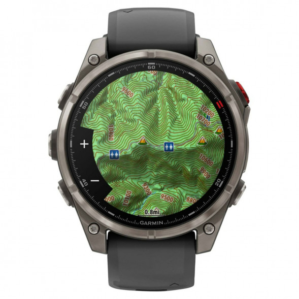 Умные часы Garmin Fenix 8 PRO, 47 мм, AMOLED, Sapphire, Titanium with Graphite/Black Silicone Band 010-03198-10 в Перми