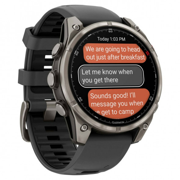 Умные часы Garmin Fenix 8 PRO, 51 мм, AMOLED, Sapphire, Titanium with Graphite/Black Silicone Band 010-03199-10 в Перми