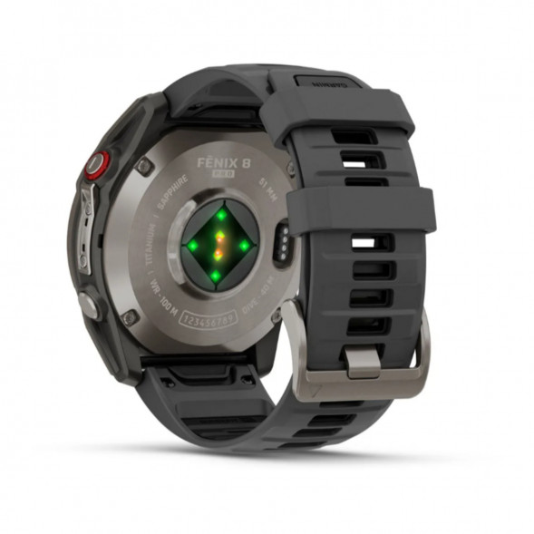 Умные часы Garmin Fenix 8 PRO, 51 мм, AMOLED, Sapphire, Titanium with Graphite/Black Silicone Band 010-03199-10 в Перми
