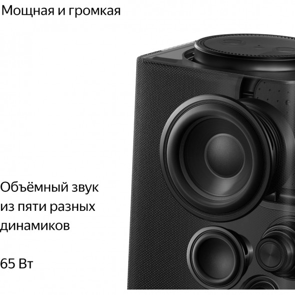 Умная колонка Яндекс Станция Макс с Zigbee, черный в Перми